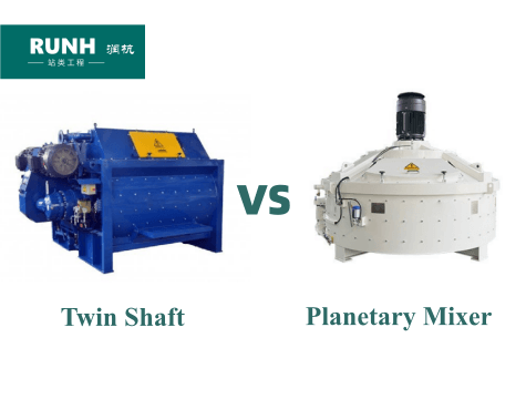 Twin-shaft concrete mixer vs Planetary concrete mixer