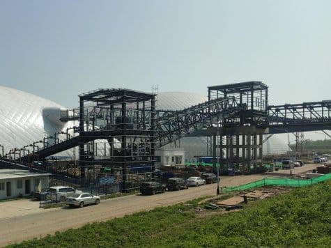 crushing and screening plant for aggregate production. cover
